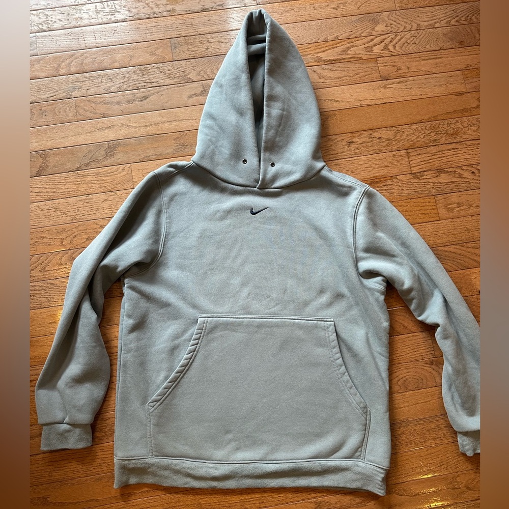 Vintage Nike center swoosh Blue Hoodie Sweatshirt streetwear size M/L unisex